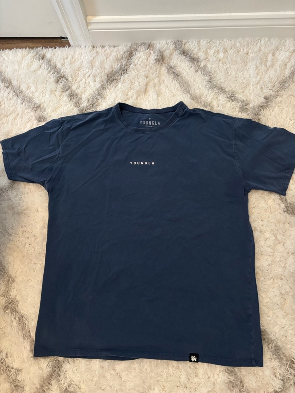 YoungLA Men’s Dark Blue Pump Cover T-Shirt